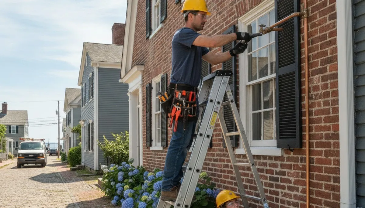 Plumber servicing a repair in Warwick, RI for reliable plumbing repairs