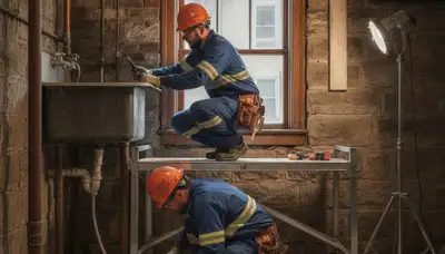 Plumber repairing a pipe in Warwick, RI for reliable plumbing repair service