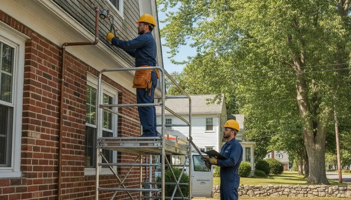 Plumber repairing a pipe in Warwick, RI for reliable plumbing repair service