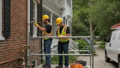 Plumber servicing a home in Warwick, RI for plumbing repair and leak fixes