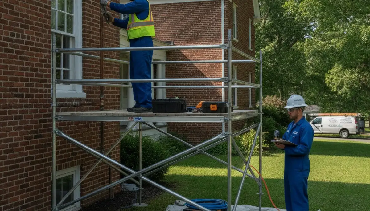 Plumber servicing a Warwick, RI home for plumbing repairs and leak detection