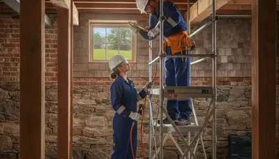 Plumber servicing Warwick, RI home with professional plumbing repair tools