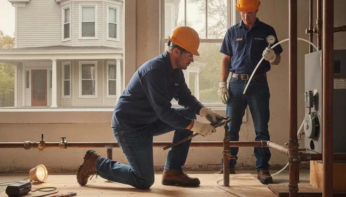 Plumber repairing a sink in Warwick, RI for fast residential plumbing service