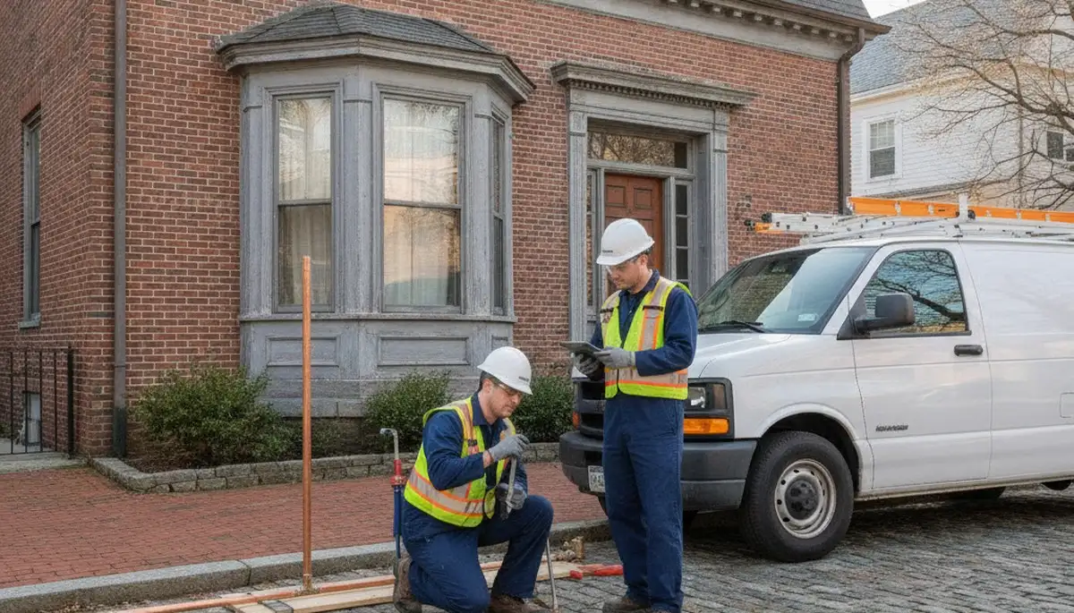 Plumber repairing pipes in Warwick, RI for residential plumbing service
