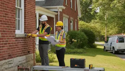 Plumber repairing pipes in Warwick, RI for reliable plumbing service
