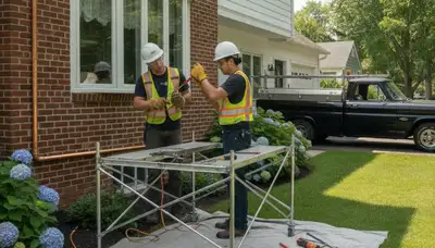 Plumber repairing a pipe in Warwick, RI for reliable plumbing service