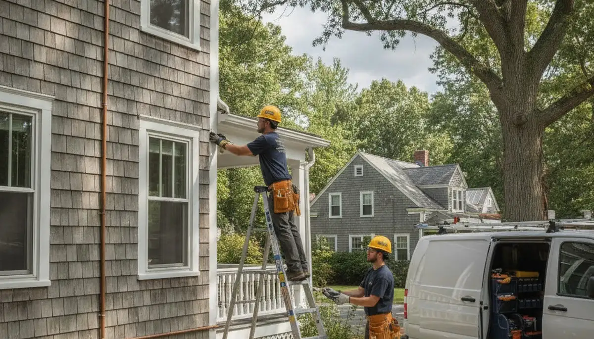Warwick, RI plumber repairing a plumbing fixture for a local home service call