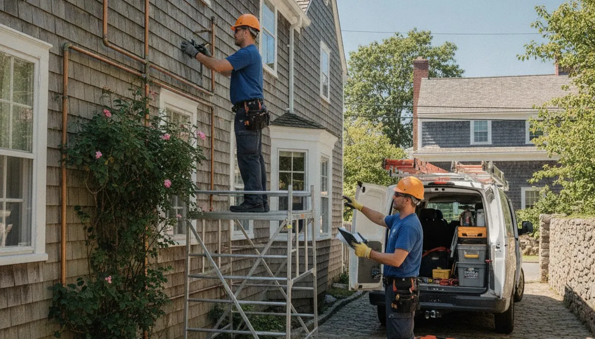 Plumber repairing a sink in Warwick, RI for local plumbing repair services