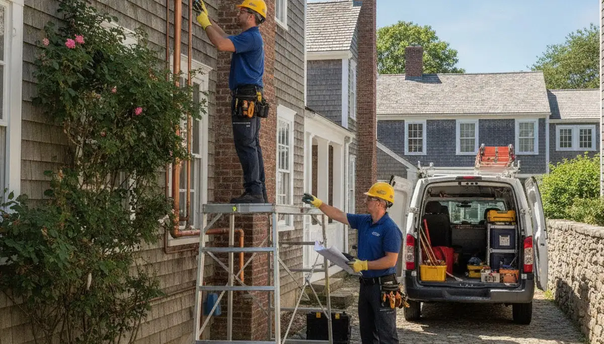 Warwick, RI plumber repairing a residential plumbing leak for fast local service