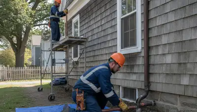 Warwick, RI plumber repairing a residential plumbing fixture for leak and drain service
