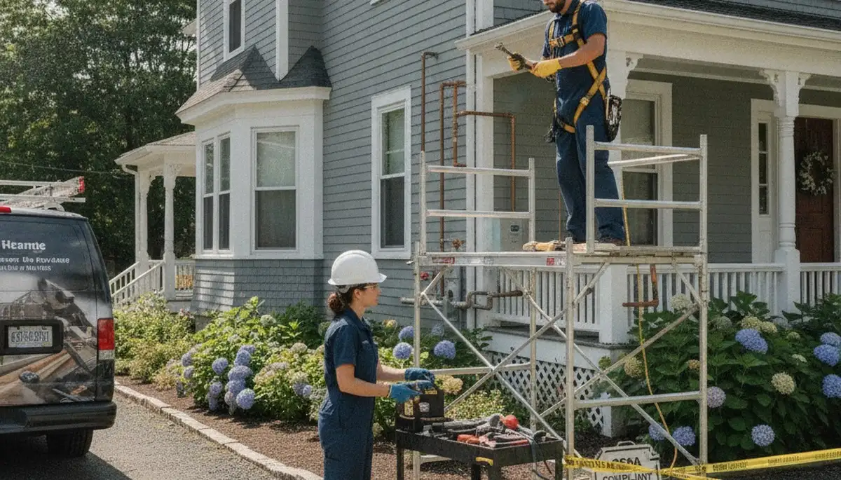 Plumber servicing a Warwick, RI home for expert plumbing repair and leak repair