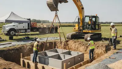 Septic tank installation for Warwick, RI homes by On Call Plumbers