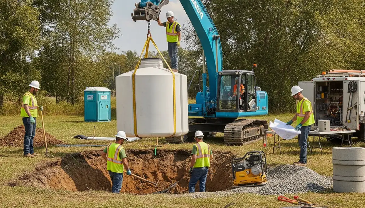 Septic tank installation for Warwick, RI homes by On Call Plumbers