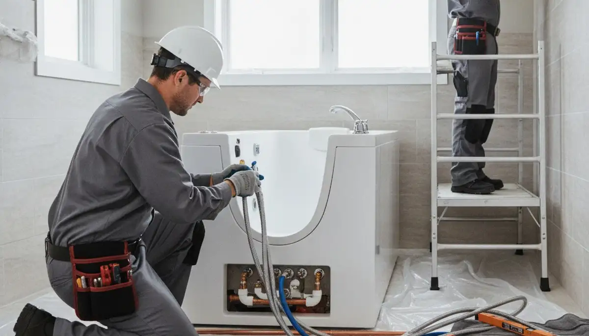 Walk-in tub installation for Warwick, RI homes by On Call Plumbers